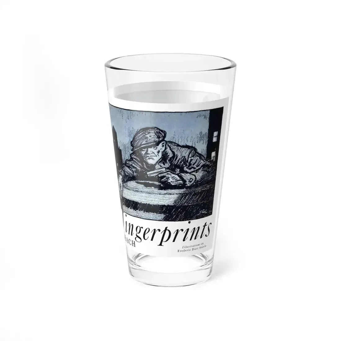 Phantom Fingerprints (1), Cosmopolitan, December 1929 (Magazine Illustration) Pint Glass 16oz - Go Mug Yourself