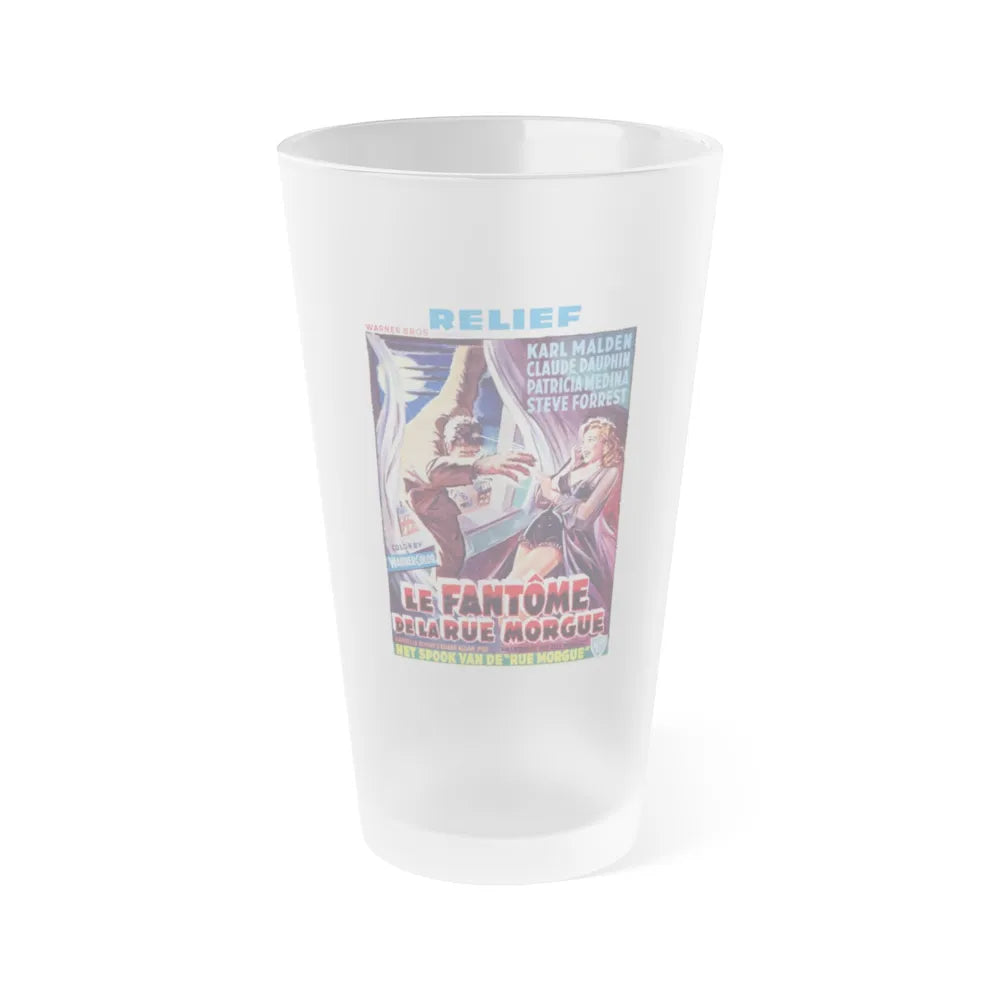 PHANTOM OF THE RUE MORGUE (BELGIAN) 1954 Movie Poster - Frosted Pint Glass 16oz-16oz-Frosted-Go Mug Yourself