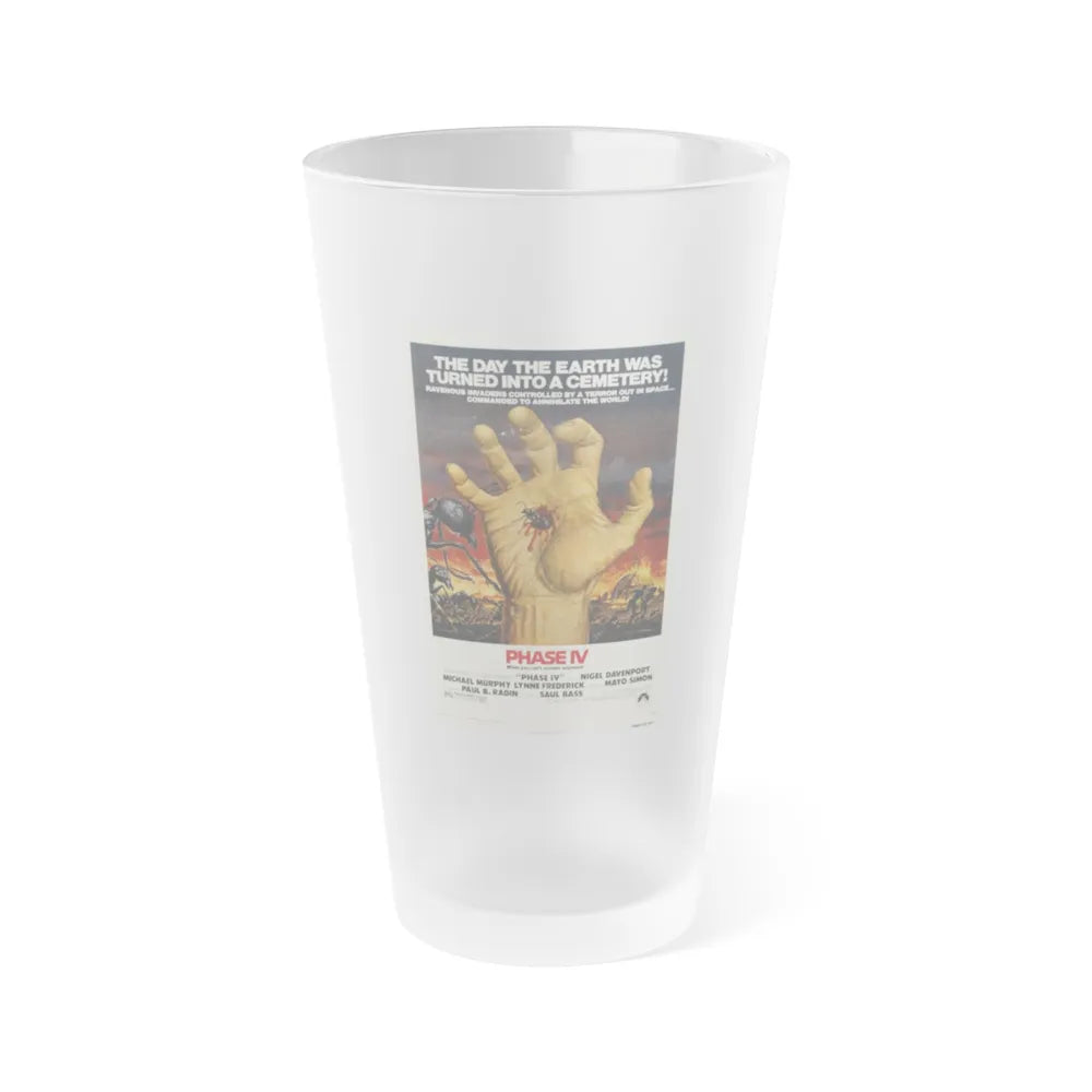 PHASE IV 1974 Movie Poster - Frosted Pint Glass 16oz-16oz-Frosted-Go Mug Yourself