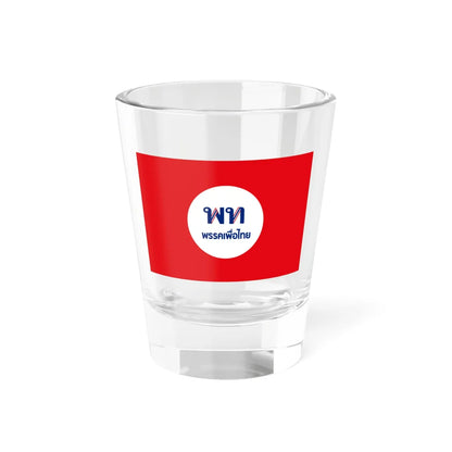 Pheu Thai Party Flag (Thailand) Shot Glass 1.5oz 1.5oz - Go Mug Yourself