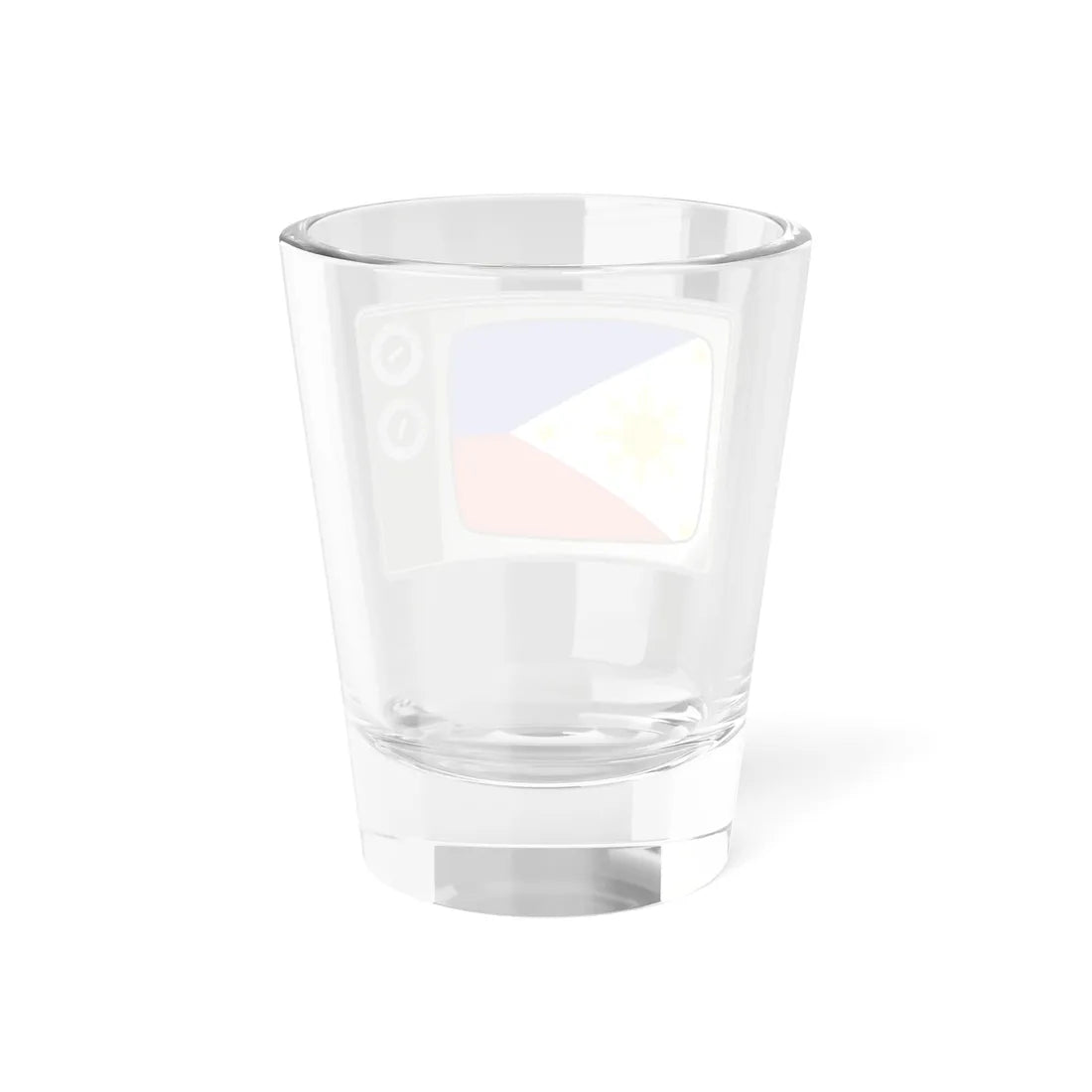 PHI flag on television (Philippines) Shot Glass 1.5oz - Go Mug Yourself