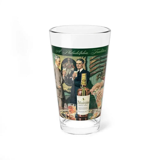 Philadelphia Whisky adv, Liberty, September 18, 1943 (Magazine Illustration) Pint Glass 16oz 16oz - Go Mug Yourself