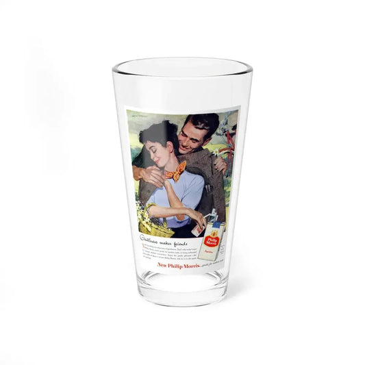 Philip Morris ad, This Week, April 15, 1956 (Magazine Illustration) Pint Glass 16oz 16oz - Go Mug Yourself