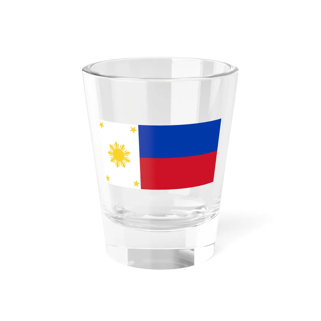 Philippine Flag with 4 stars and 9 rays (Philippines) Shot Glass 1.5oz 1.5oz - Go Mug Yourself