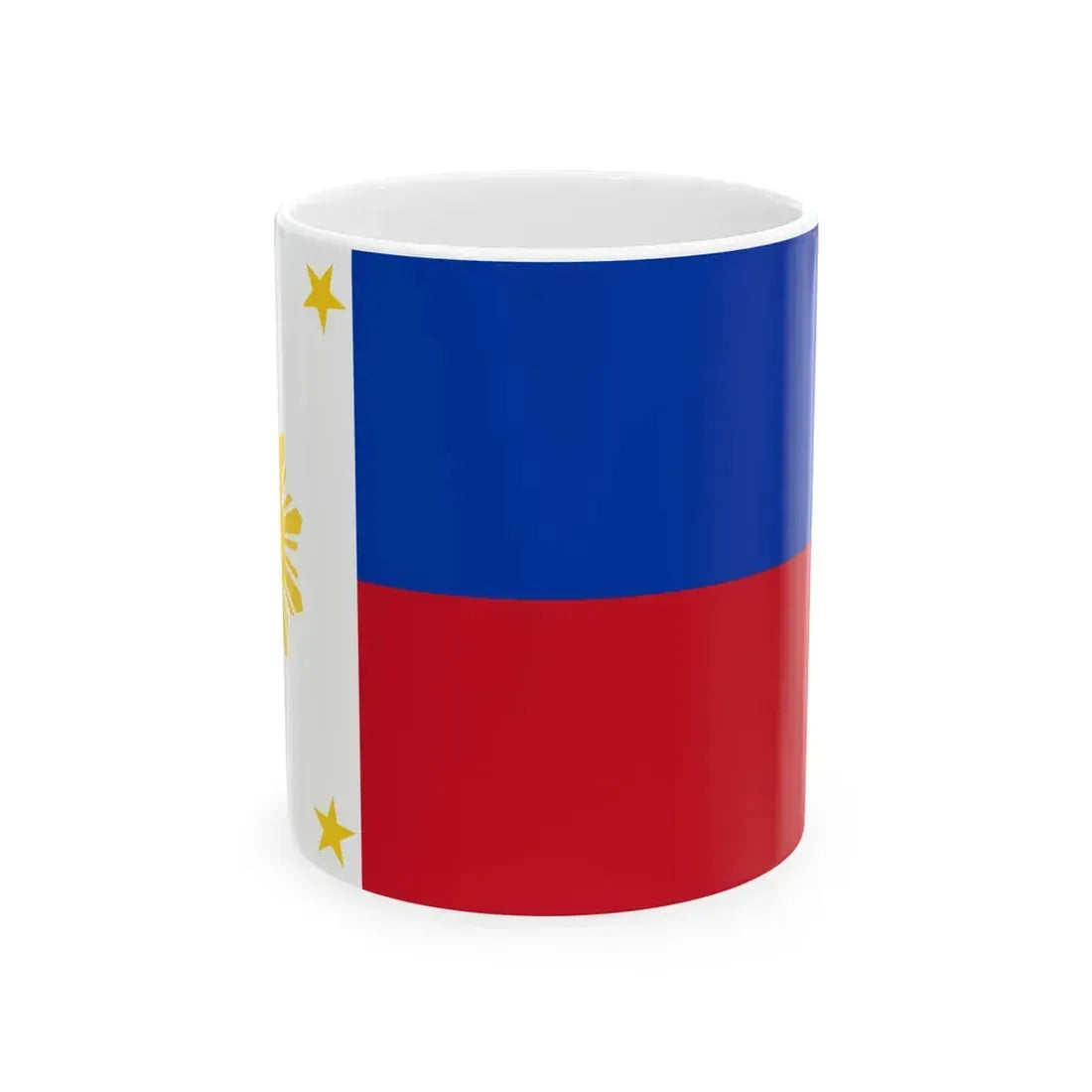 Philippine Flag with 4 stars and 9 rays (Philippines) White Coffee Mug 11oz - Go Mug Yourself