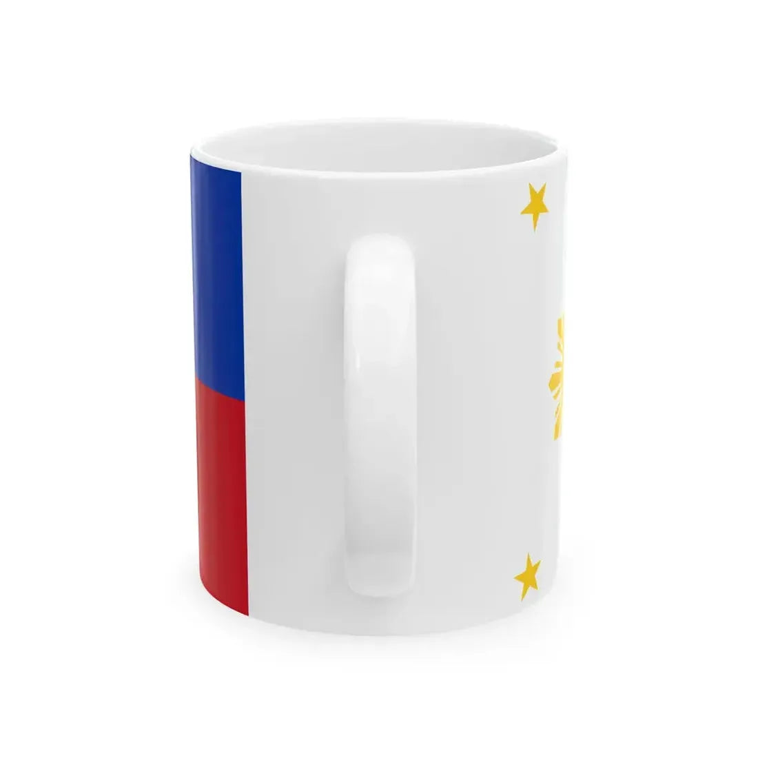 Philippine Flag with 4 stars and 9 rays (Philippines) White Coffee Mug - Go Mug Yourself