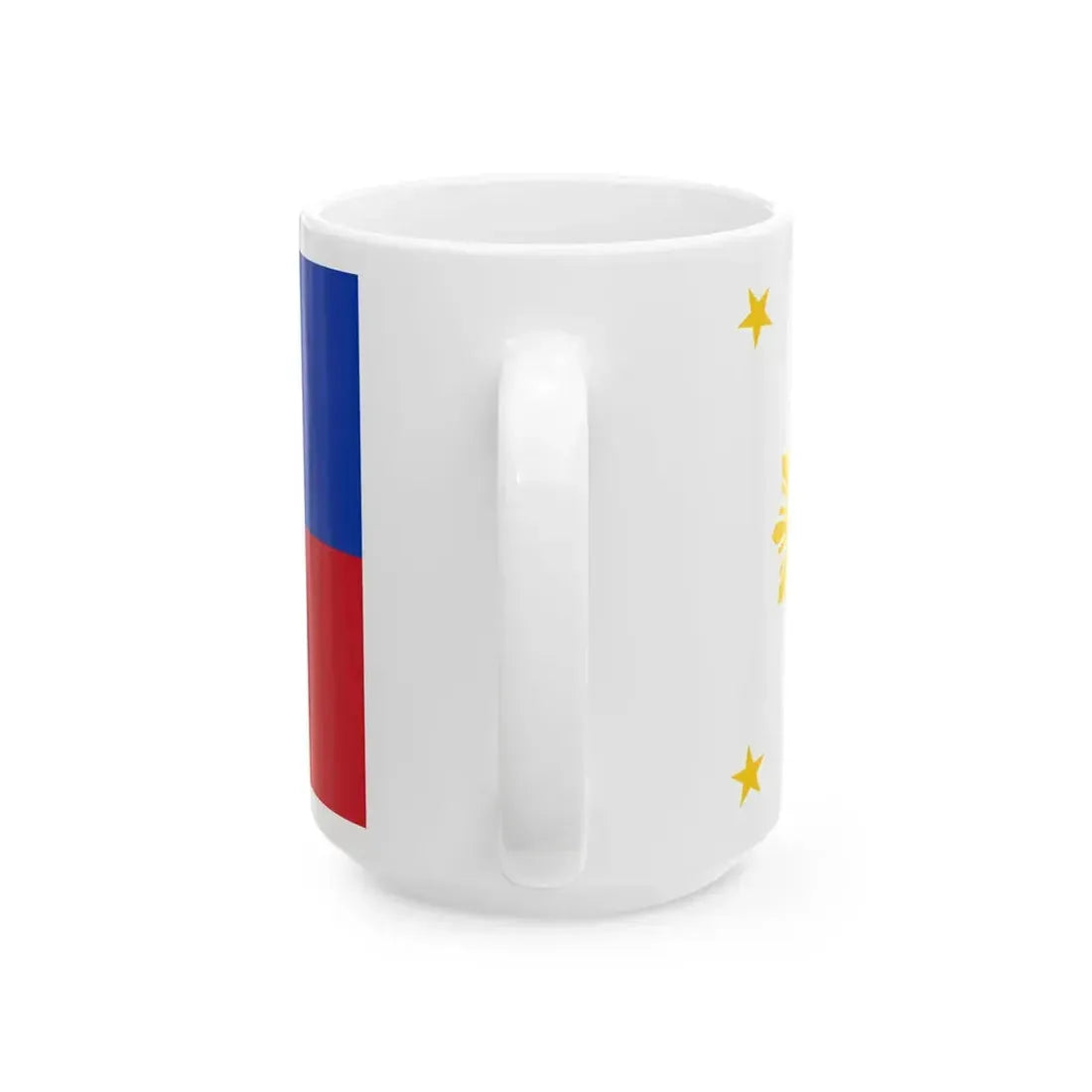 Philippine Flag with 4 stars and 9 rays (Philippines) White Coffee Mug - Go Mug Yourself