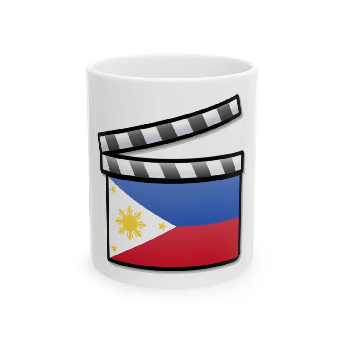 Philippines film clapperboard (Philippines) White Coffee Mug 11oz - Go Mug Yourself