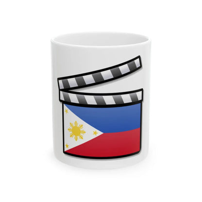 Philippines film clapperboard (Philippines) White Coffee Mug 11oz - Go Mug Yourself