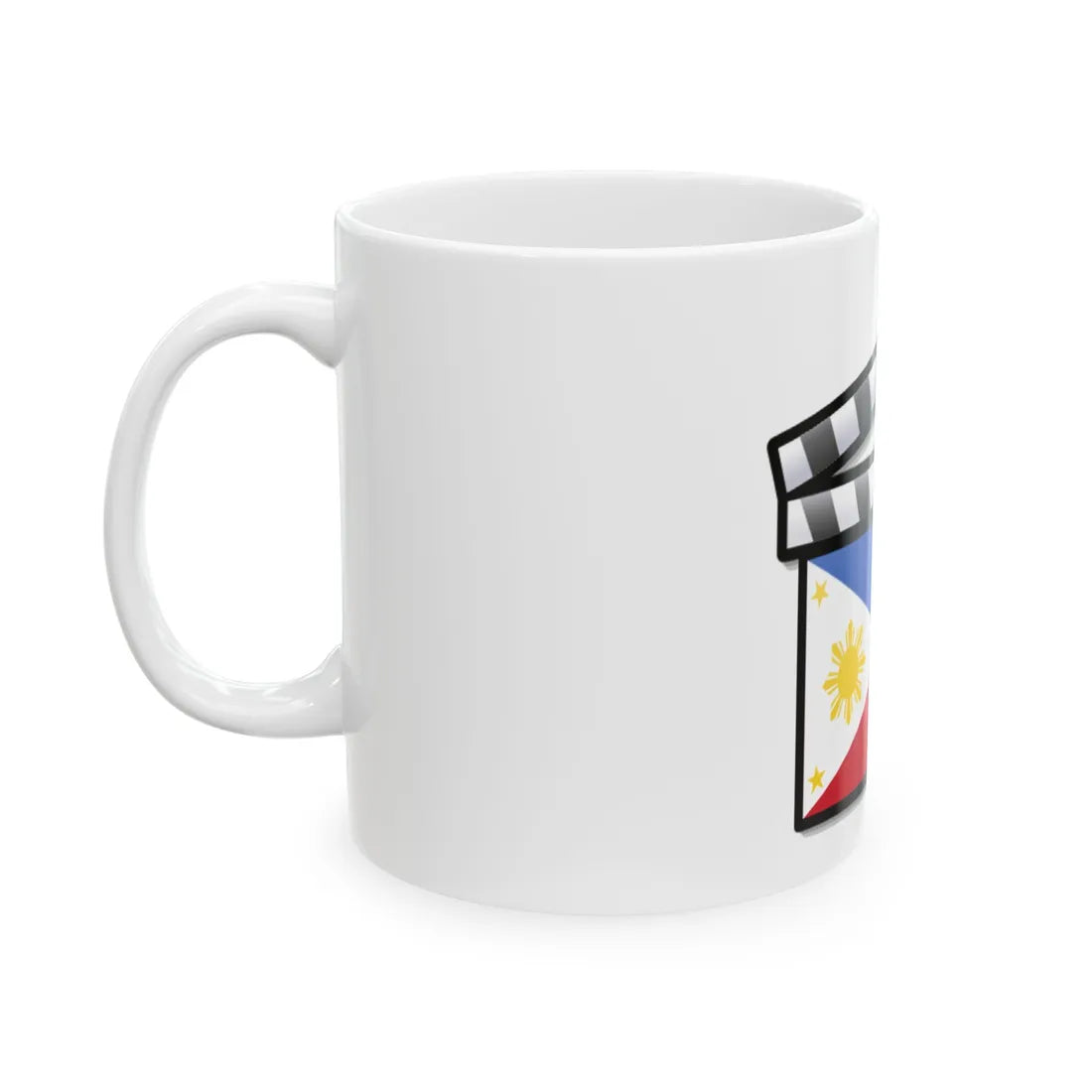 Philippines film clapperboard (Philippines) White Coffee Mug - Go Mug Yourself