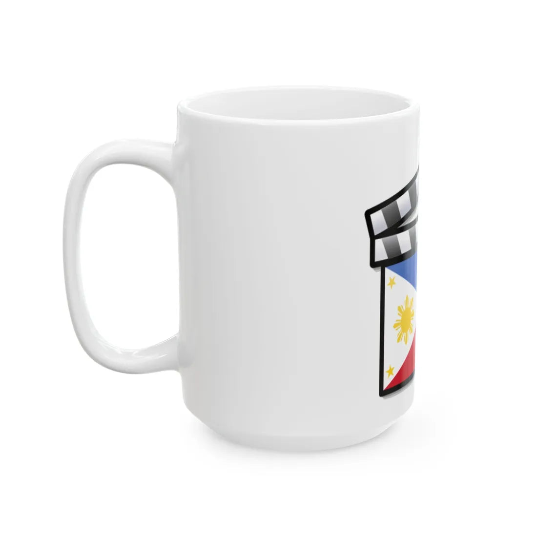 Philippines film clapperboard (Philippines) White Coffee Mug - Go Mug Yourself