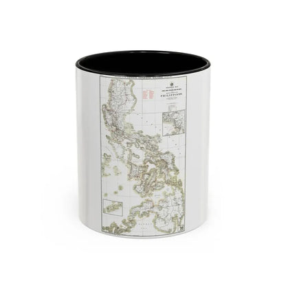 Philippines, The 1 & 2 (1902) (Map) Accent Coffee Mug 11oz Black - Go Mug Yourself