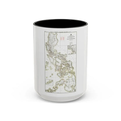 Philippines, The 1 & 2 (1902) (Map) Accent Coffee Mug 15oz Black - Go Mug Yourself