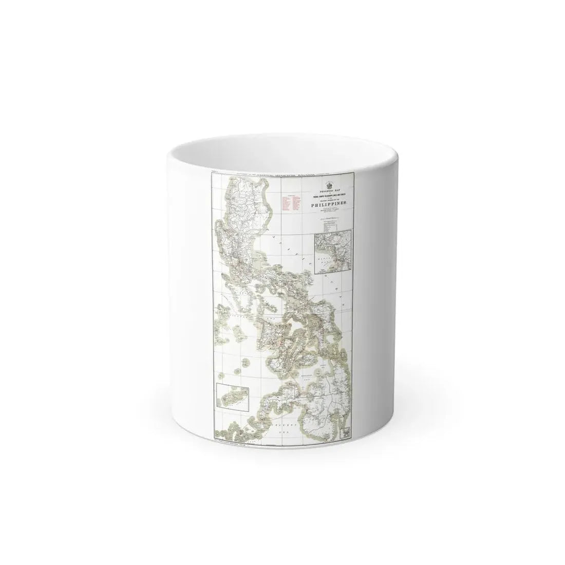 Philippines, The 1 & 2 (1902) (Map) Color Changing Mug 11oz Default Title 11oz - Go Mug Yourself