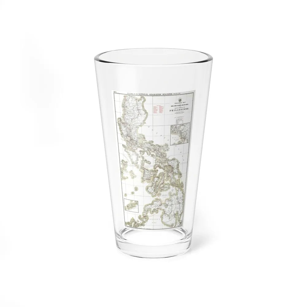 Philippines, The 1 & 2 (1902) (Map) Pint Glass 16oz-16oz-Go Mug Yourself