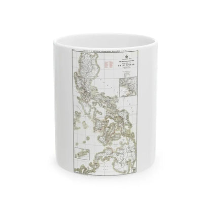 Philippines, The 1 & 2 (1902) (Map) White Coffee Mug 11oz - Go Mug Yourself
