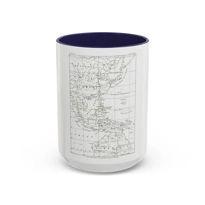 Philippines, The (1900) (Map) Accent Coffee Mug 15oz Navy - Go Mug Yourself