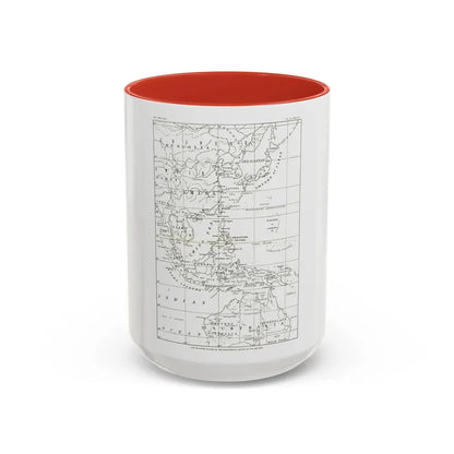 Philippines, The (1900) (Map) Accent Coffee Mug 15oz Red - Go Mug Yourself