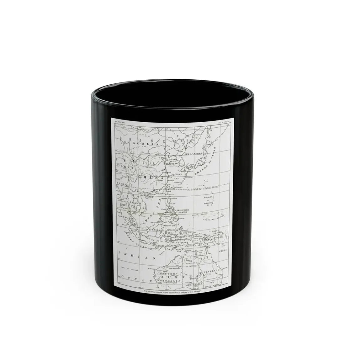 Philippines, The (1900) (Map) Black Coffee Mug 11oz - Go Mug Yourself