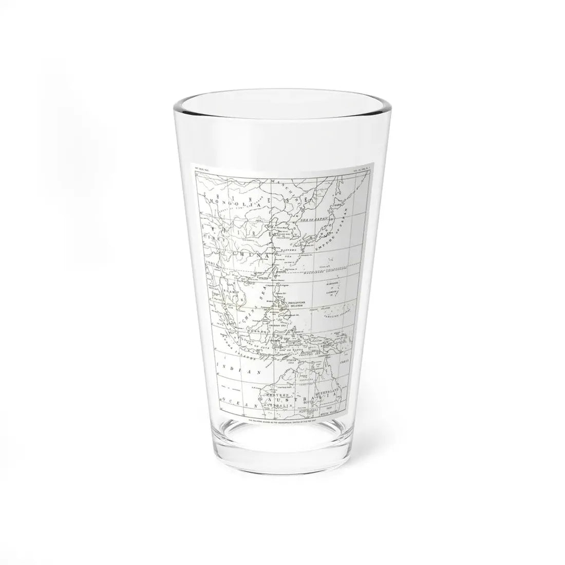 Philippines, The (1900) (Map) Pint Glass 16oz 16oz - Go Mug Yourself