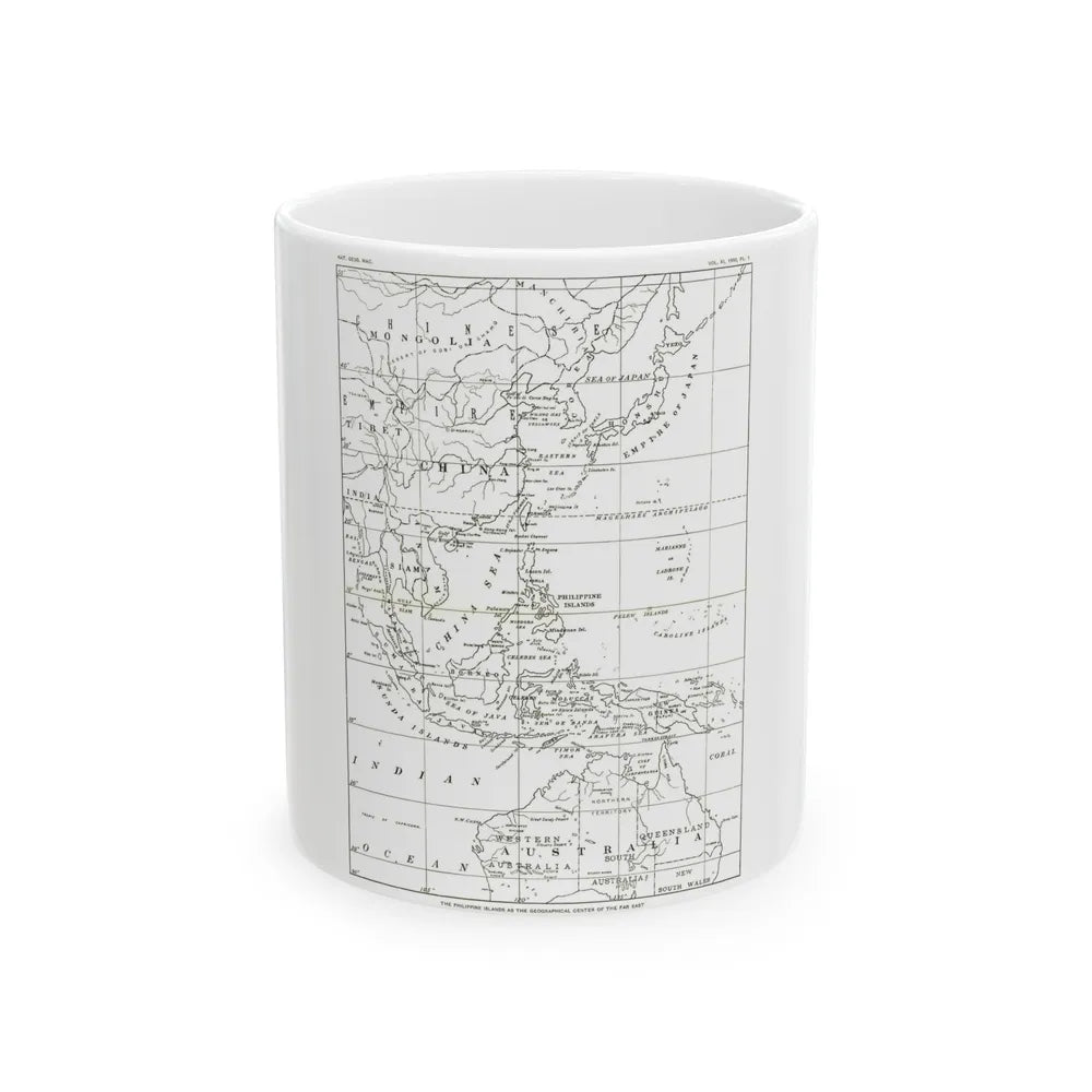 Philippines, The (1900) (Map) White Coffee Mug-11oz-Go Mug Yourself