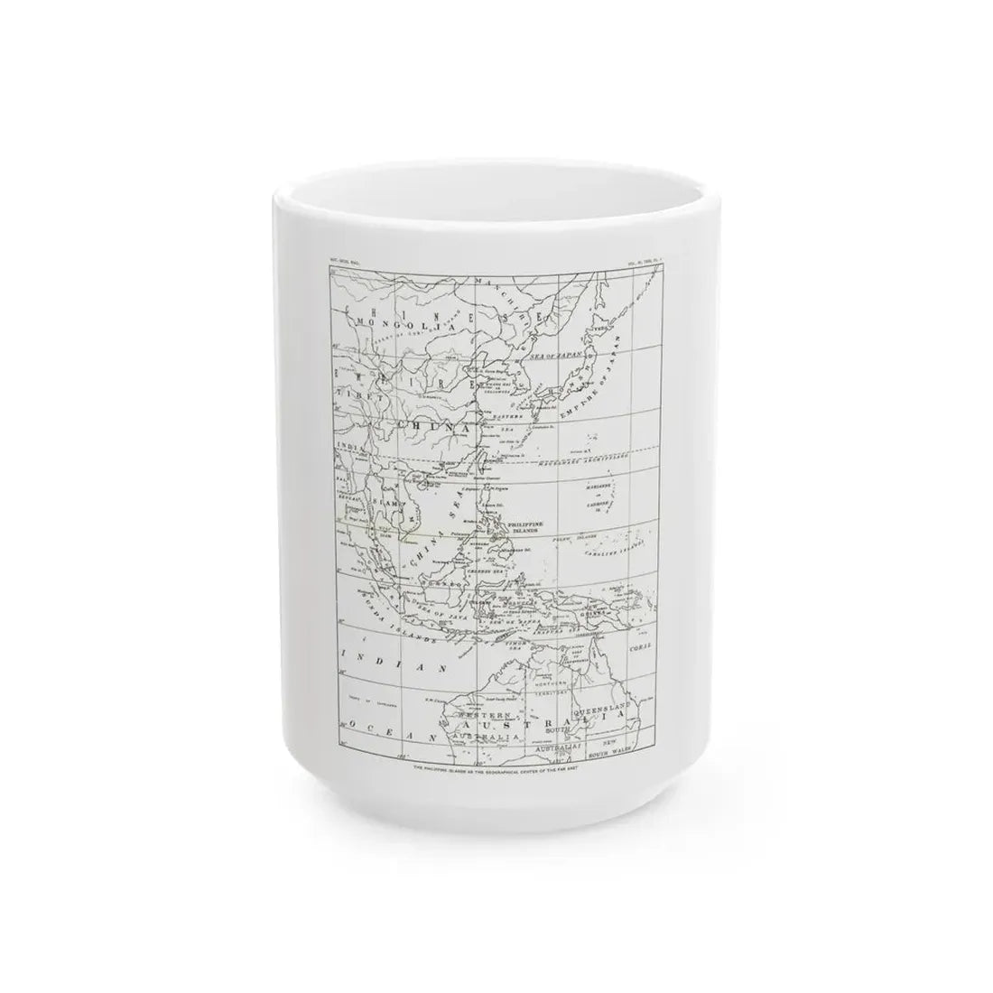 Philippines, The (1900) (Map) White Coffee Mug 15oz - Go Mug Yourself