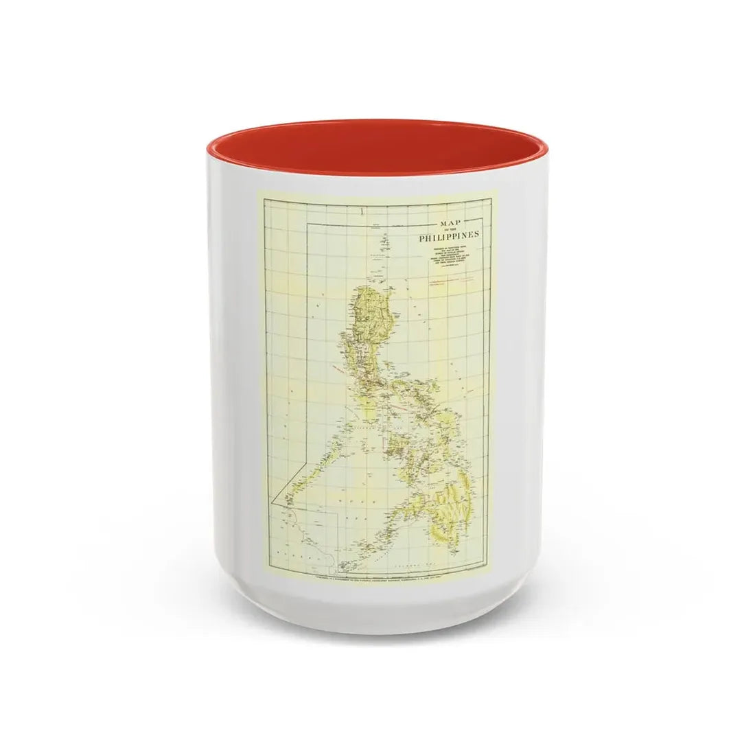 Philippines, The (1905) (Map) Accent Coffee Mug 11oz Light Blue - Go Mug Yourself