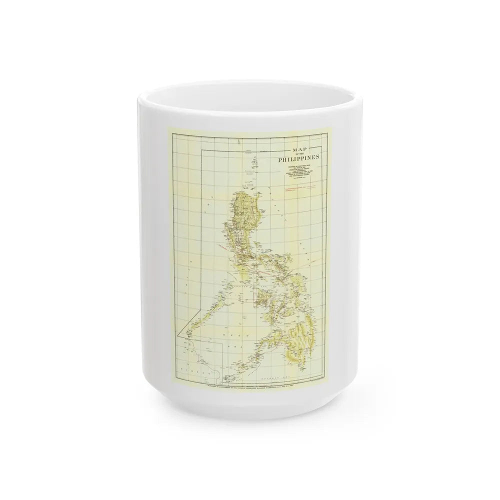 Philippines, The (1905) (Map) White Coffee Mug-15oz-Go Mug Yourself