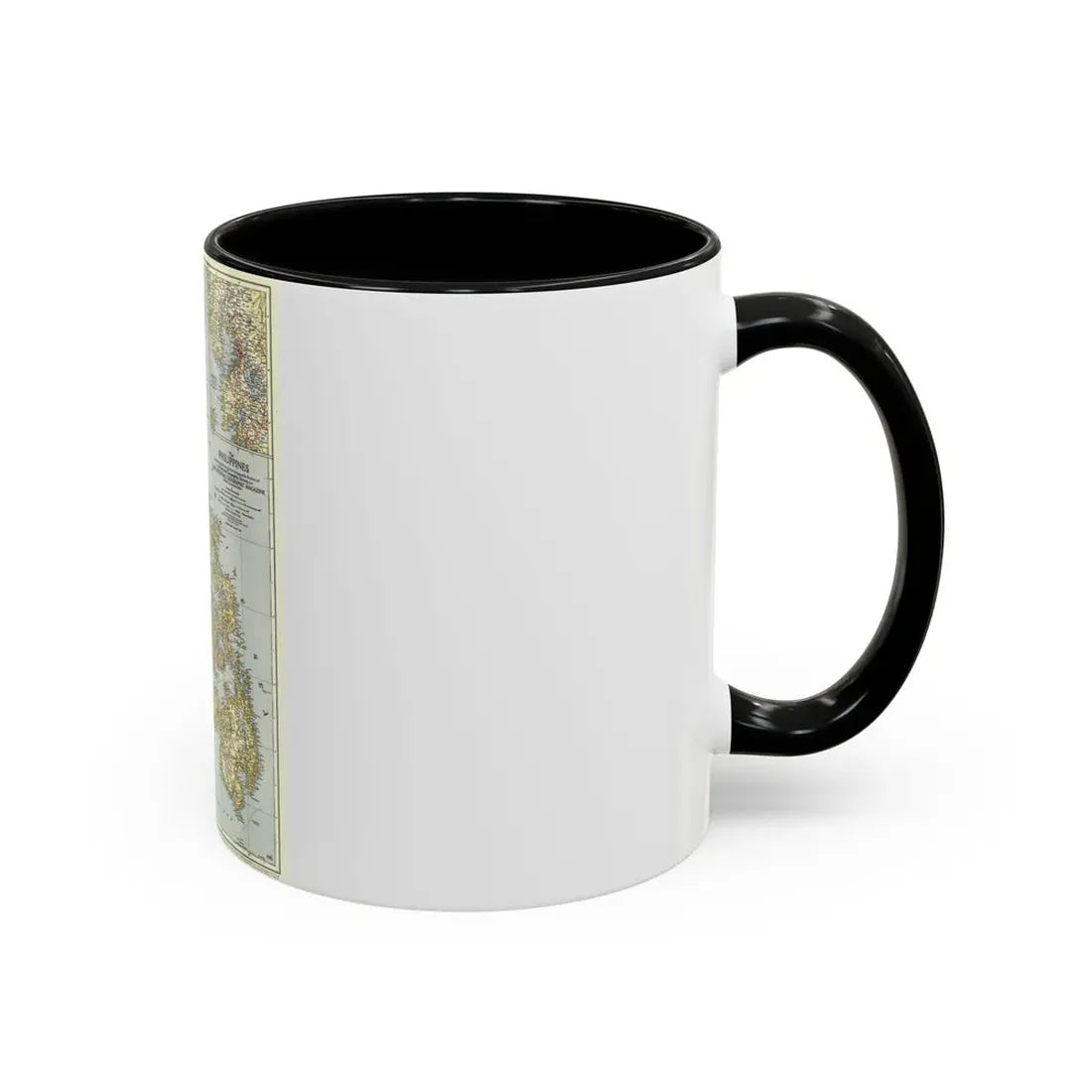 Philippines, The (1945) (Map) Accent Coffee Mug - Go Mug Yourself