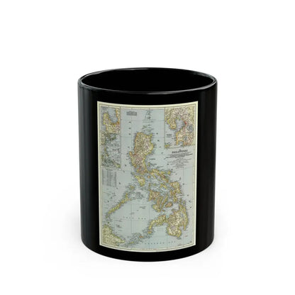Philippines, The (1945) (Map) Black Coffee Mug 11oz - Go Mug Yourself