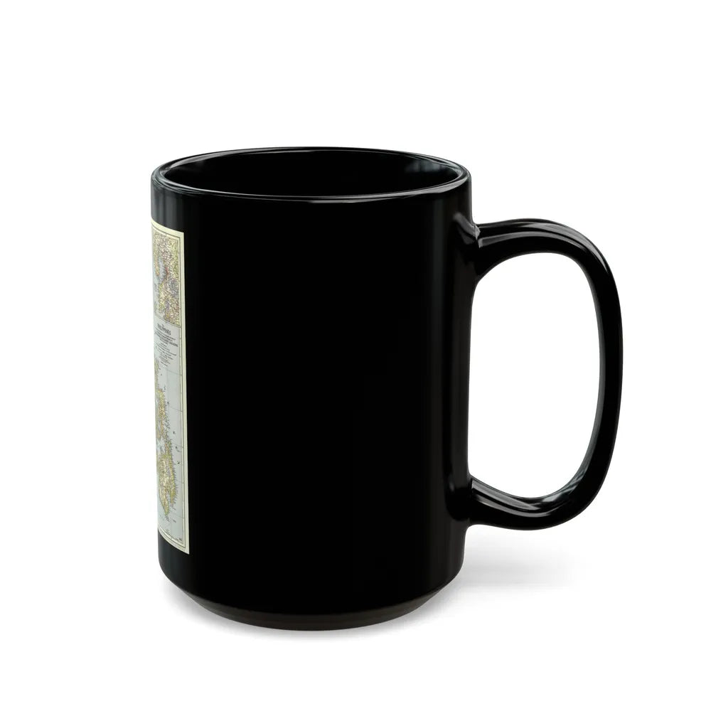 Philippines, The (1945) (Map) Black Coffee Mug-Go Mug Yourself