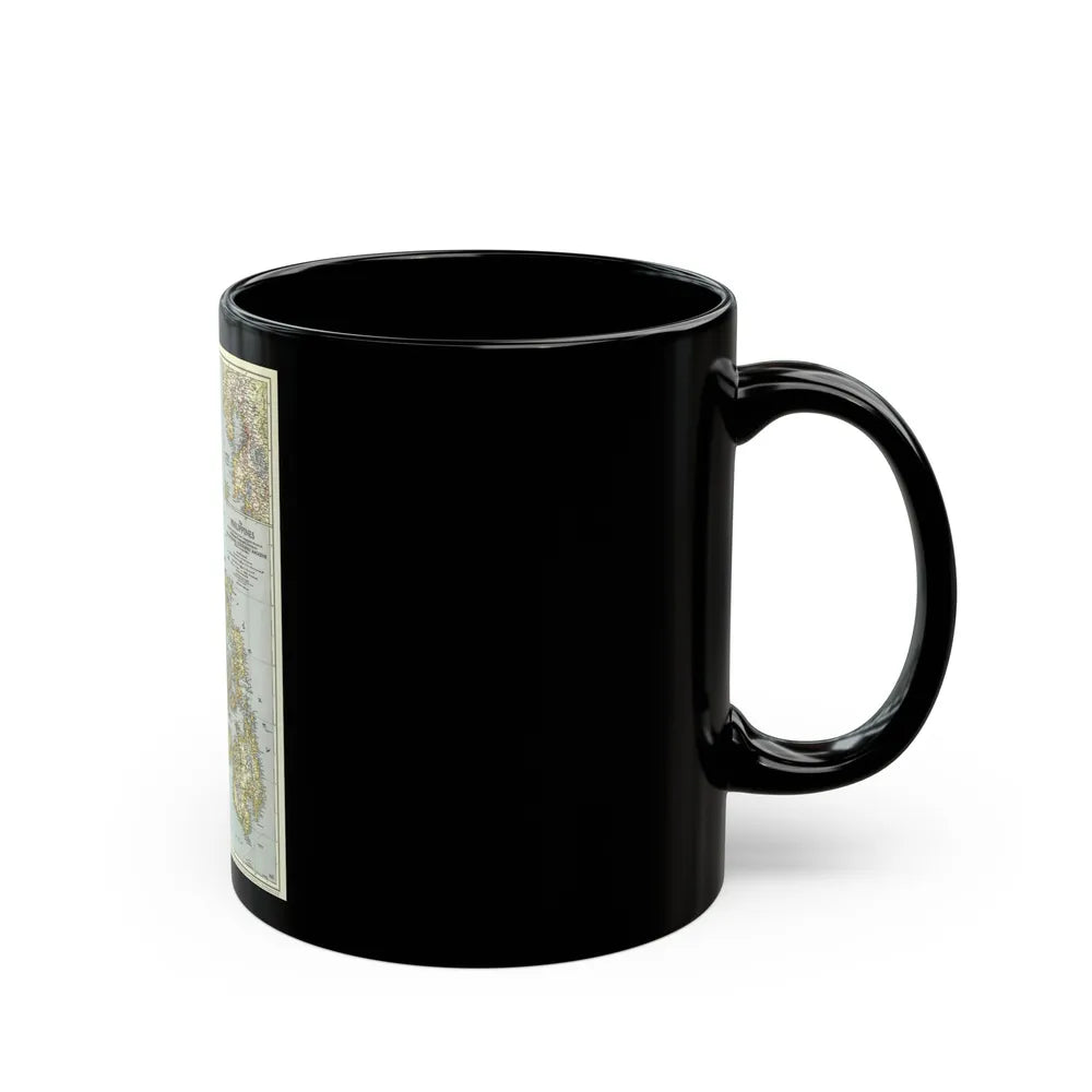 Philippines, The (1945) (Map) Black Coffee Mug-Go Mug Yourself