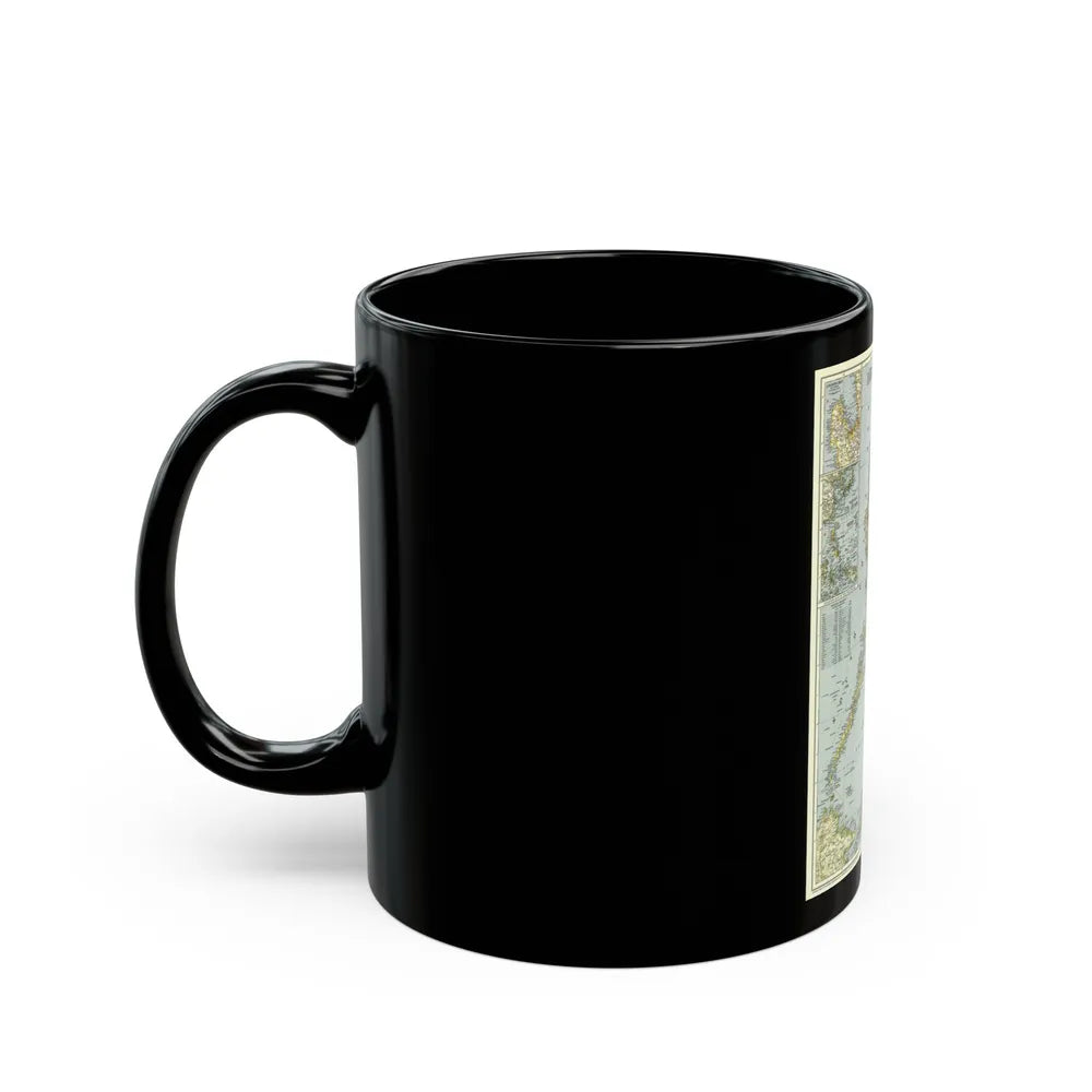 Philippines, The (1945) (Map) Black Coffee Mug-Go Mug Yourself