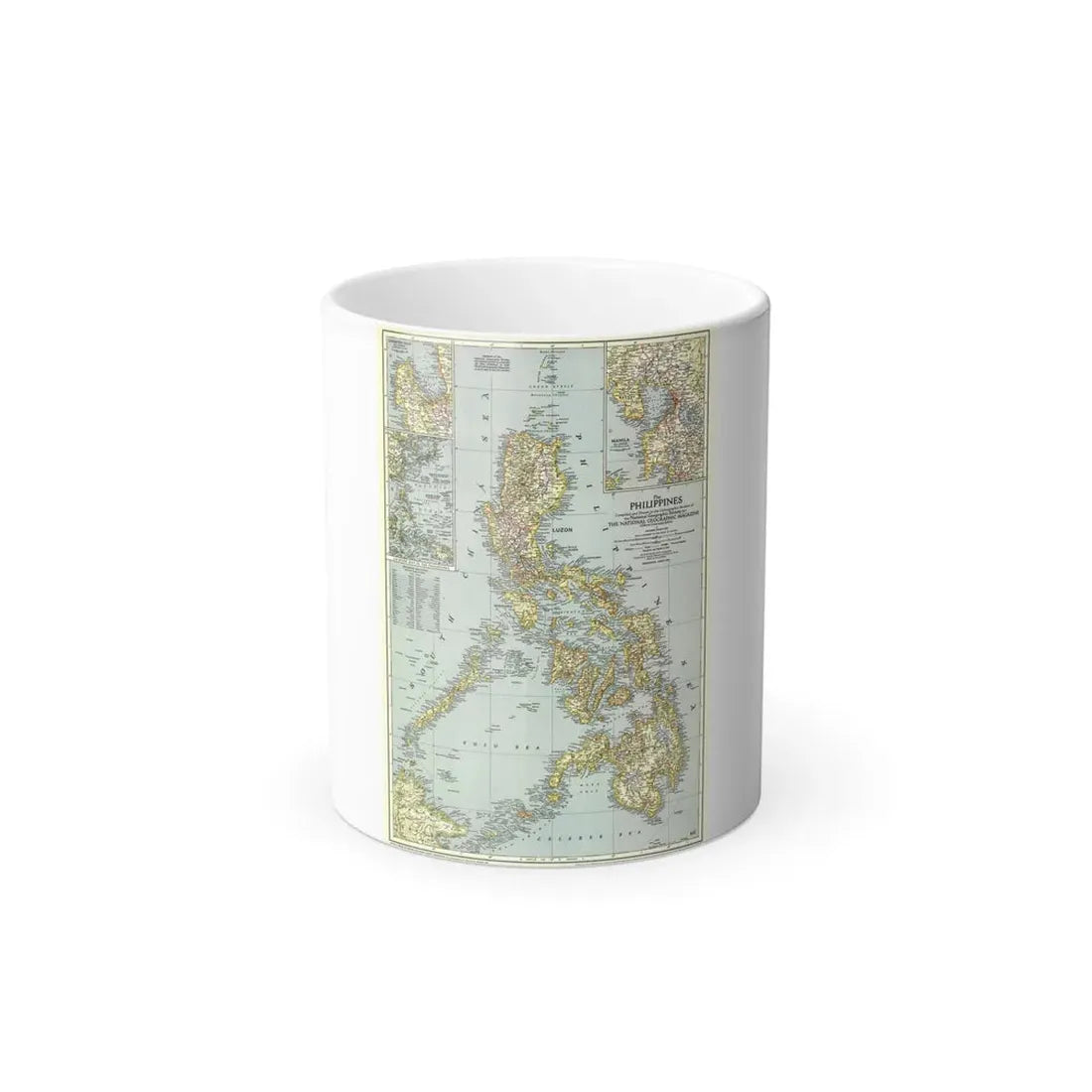 Philippines, The (1945) (Map) Color Changing Mug 11oz Default Title 11oz - Go Mug Yourself