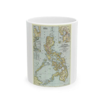 Philippines, The (1945) (Map) White Coffee Mug 11oz - Go Mug Yourself