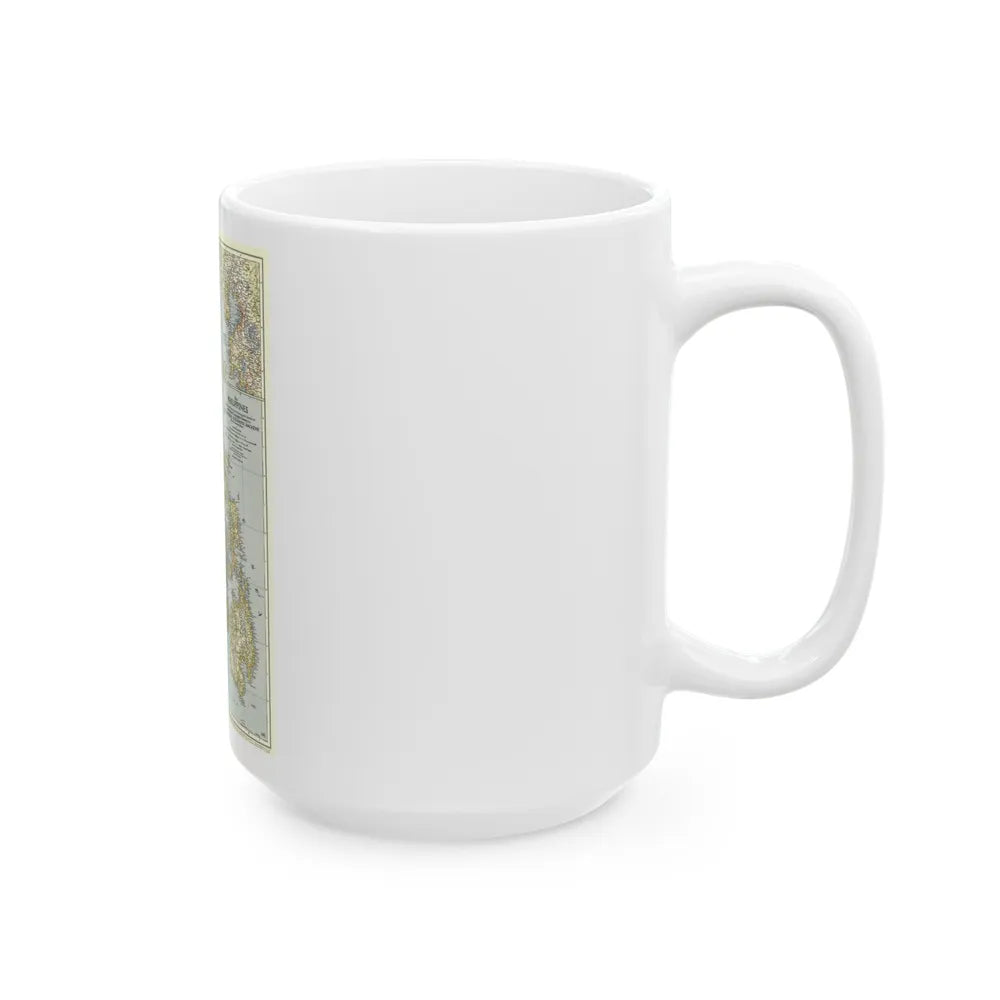 Philippines, The (1945) (Map) White Coffee Mug-Go Mug Yourself