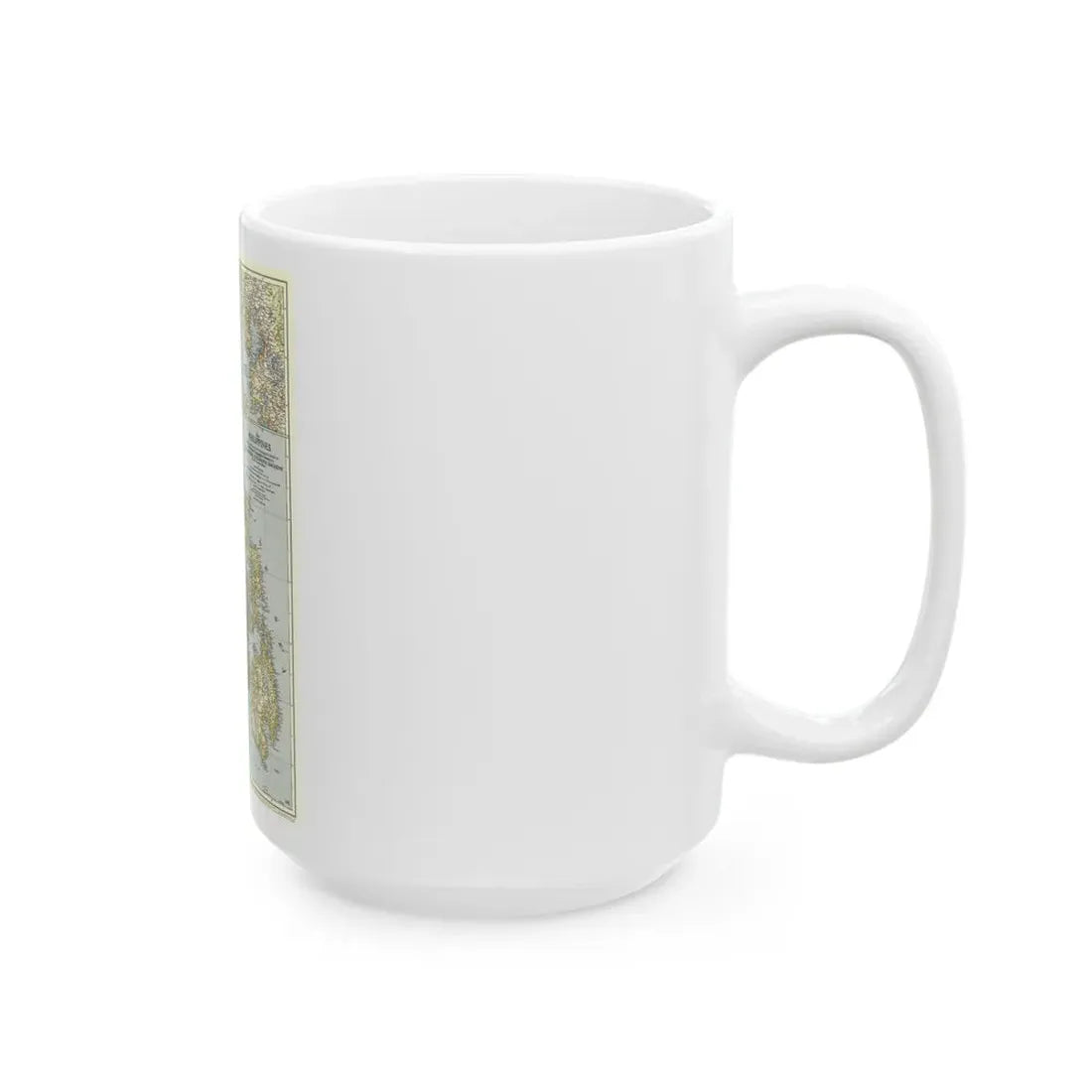 Philippines, The (1945) (Map) White Coffee Mug - Go Mug Yourself