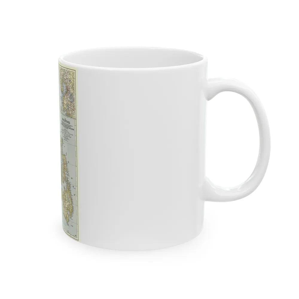 Philippines, The (1945) (Map) White Coffee Mug-Go Mug Yourself