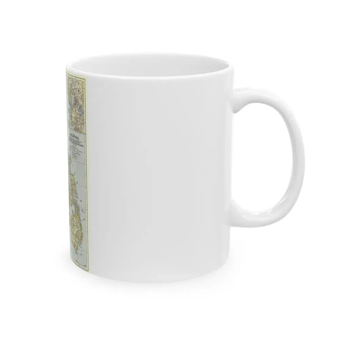 Philippines, The (1945) (Map) White Coffee Mug - Go Mug Yourself