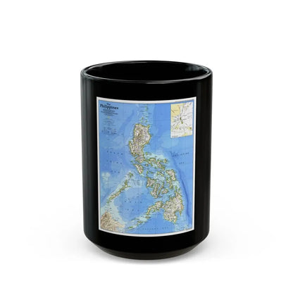 Philippines, The (1986) (Map) Black Coffee Mug 15oz - Go Mug Yourself