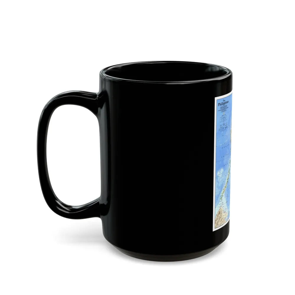 Philippines, The (1986) (Map) Black Coffee Mug-Go Mug Yourself