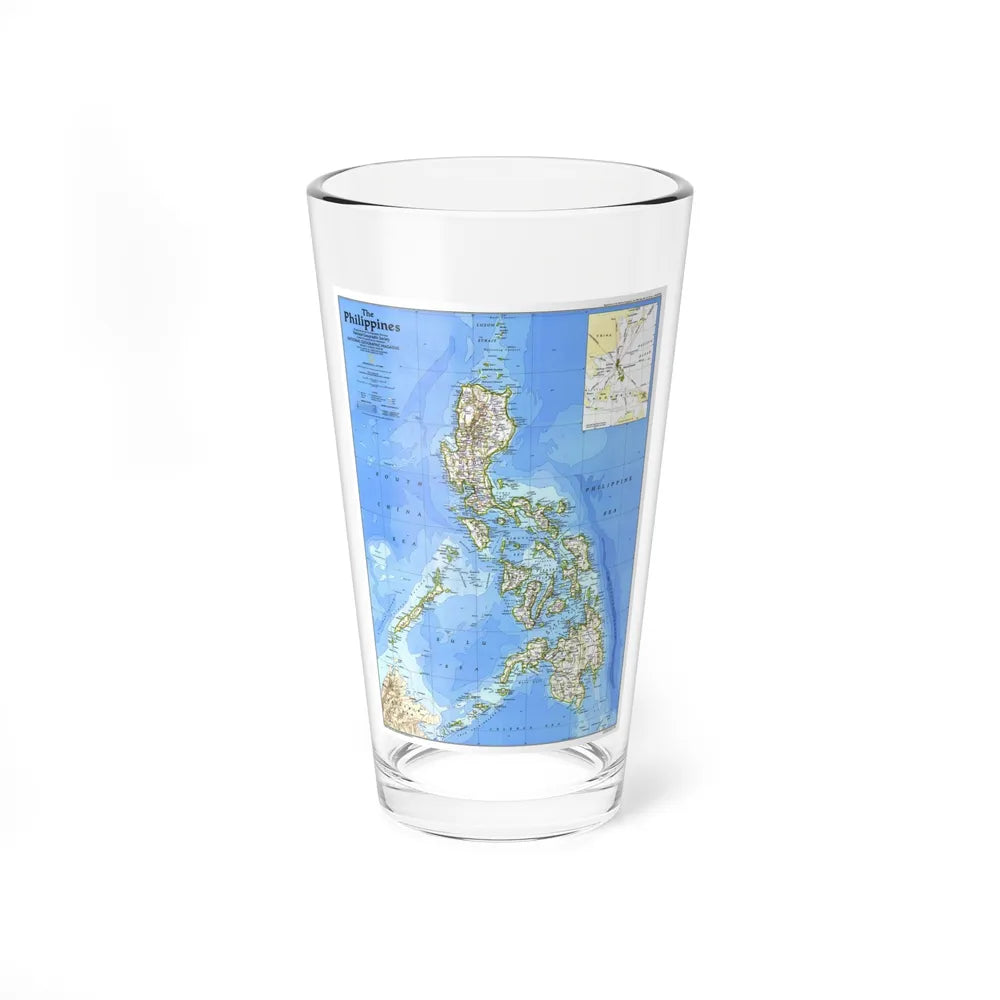 Philippines, The (1986) (Map) Pint Glass 16oz-16oz-Go Mug Yourself