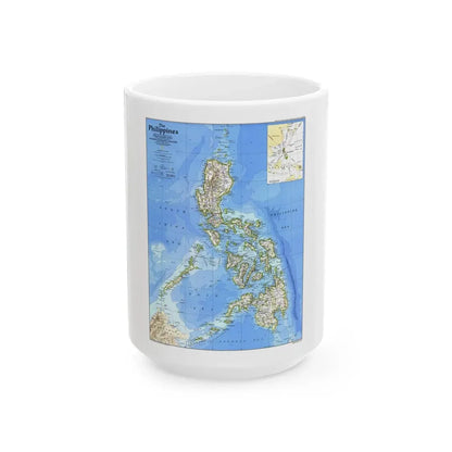 Philippines, The (1986) (Map) White Coffee Mug 15oz - Go Mug Yourself
