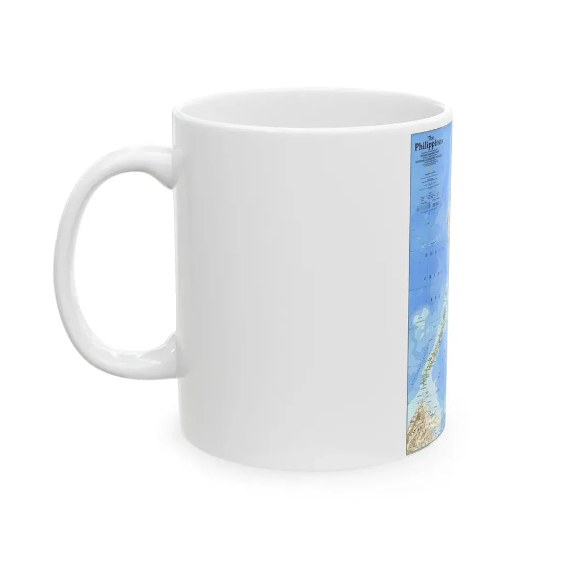 Philippines, The (1986) (Map) White Coffee Mug - Go Mug Yourself