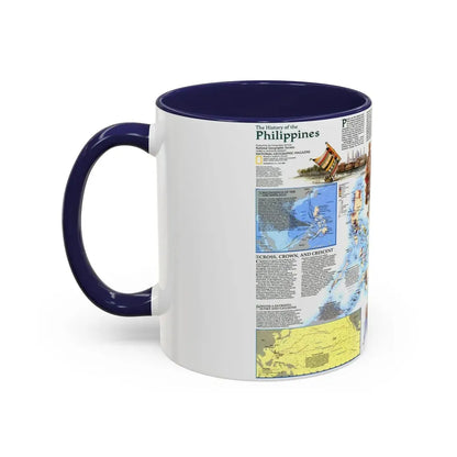 Philippines - The History of the (1986) (Map) Accent Coffee Mug - Go Mug Yourself