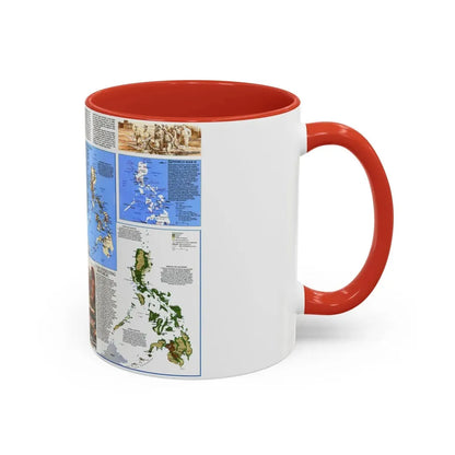 Philippines - The History of the (1986) (Map) Accent Coffee Mug - Go Mug Yourself