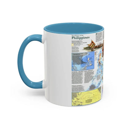 Philippines - The History of the (1986) (Map) Accent Coffee Mug - Go Mug Yourself