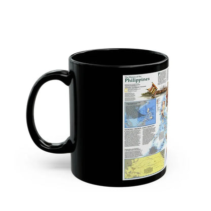 Philippines - The History of the (1986) (Map) Black Coffee Mug - Go Mug Yourself