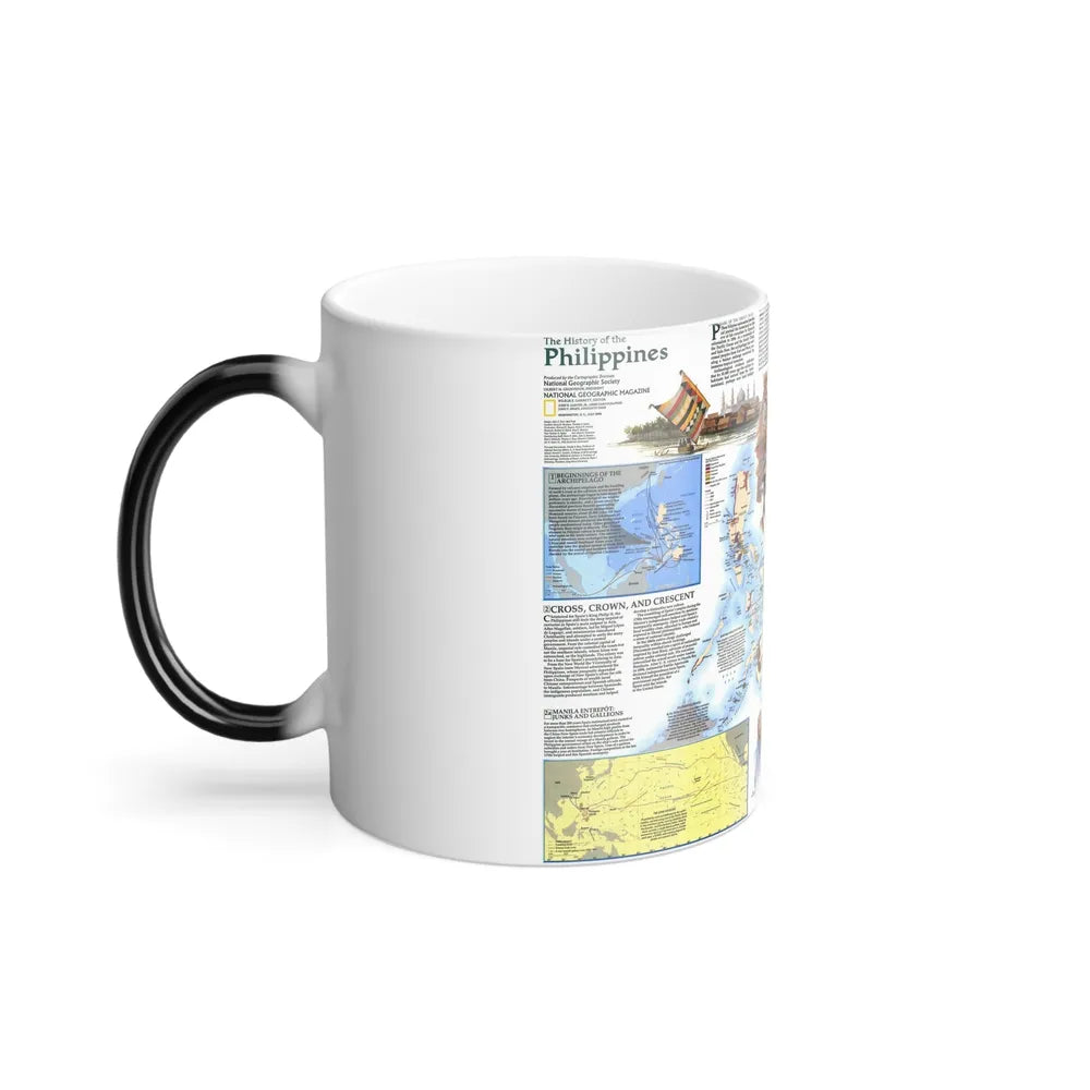 Philippines - The History of the (1986) (Map) Color Changing Mug 11oz-Go Mug Yourself