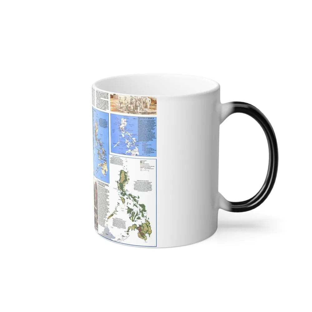 Philippines - The History of the (1986) (Map) Color Changing Mug 11oz-Go Mug Yourself